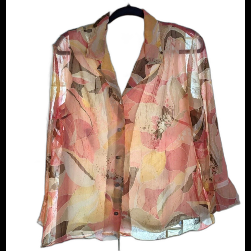 Alfred Dunner women's floral top 12 preowned
